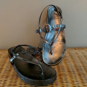 Tory Burch Pewter Sandals 7